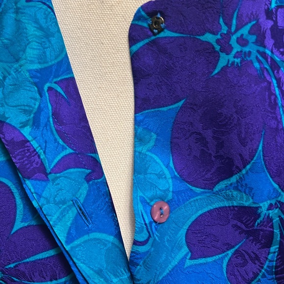 Elegant vintage 100% Silk Suit by Adrianna Papell 2 piece skirt set - Picture 11 of 16